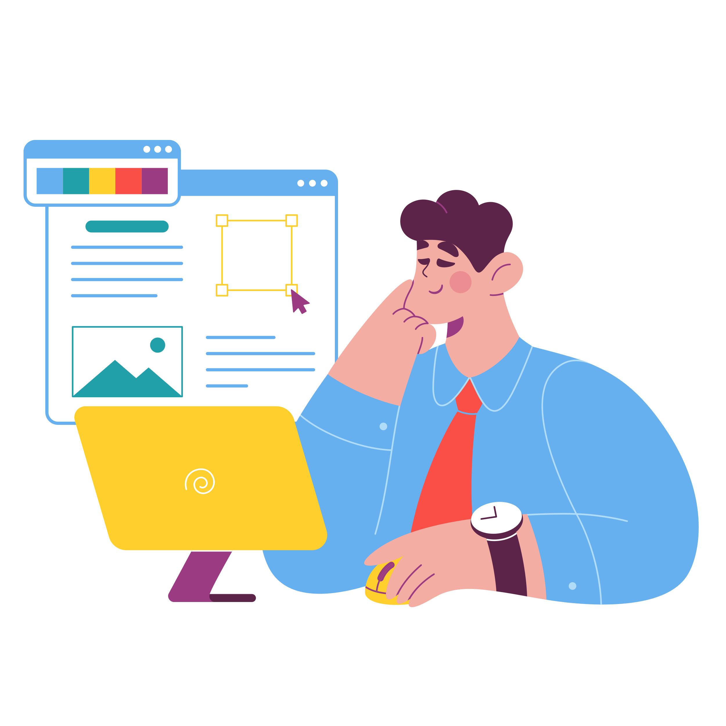 Web development illustration